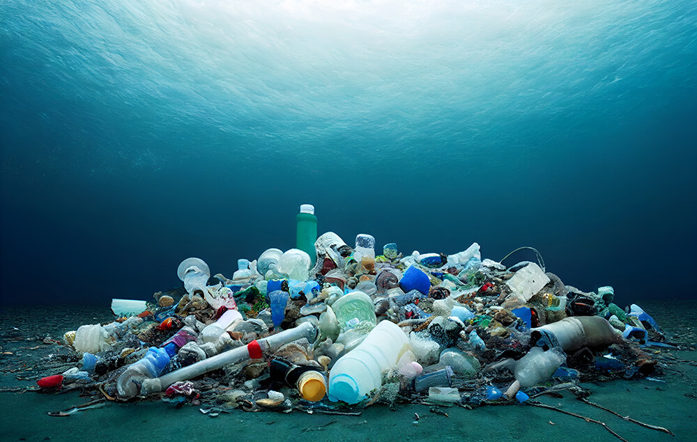 plastics in ocean