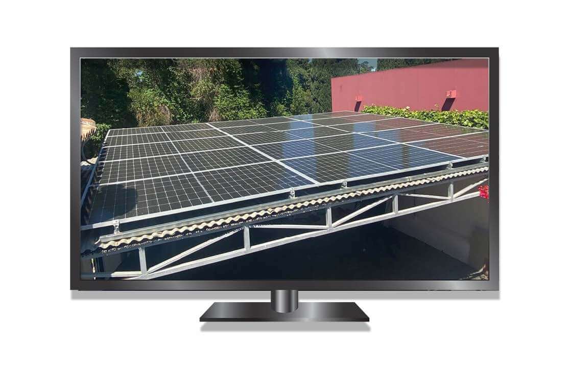 solar installation in tv screen